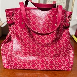 Bally Pink monogram tote bag